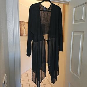Hot Topic Black Sheer Cardigan